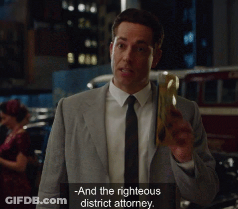 Man In Suit And Tie Talking About Righteous District Attorney GIF