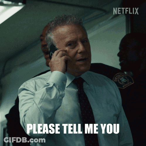Man In Suit And Tie Talking On Phone Please Tell Me You GIF
