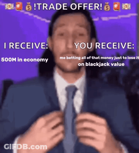Man In Suit And Tie Trade Offer I Receive You Receive GIF