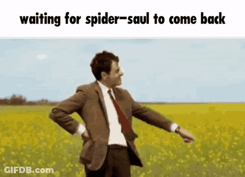 Man In Suit And Tie Waiting For Spider-Saul GIF