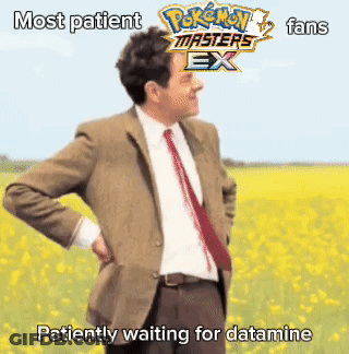 Man In Suit And Tie Waiting In Yellow Flowers For Datamine GIF
