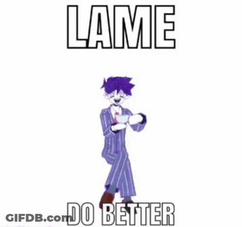Man In Suit And Tie Wearing Mask Saying Lame Do Better GIF