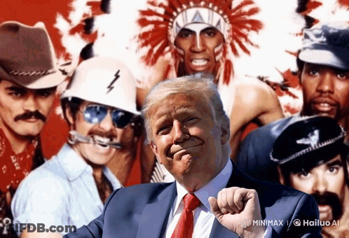 Man In Suit And Tie With Donald Trump And Group GIF