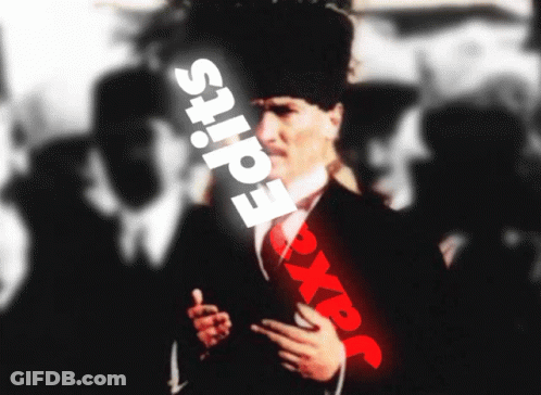 Man In Suit And Tie With Edits Above GIF