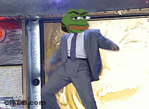 Man In Suit And Tie With Frog Head GIF