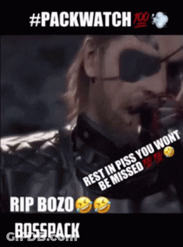 Man In Suit And Tie With Girl Photo Rip Bozo Rest In Piss You Won T Be Missed GIF