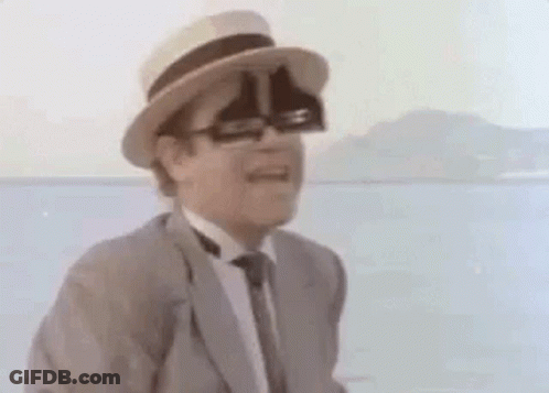 Man In Suit And Tie With Hat And Glasses GIF