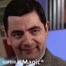 Man In Suit And Tie With Magic Face GIF