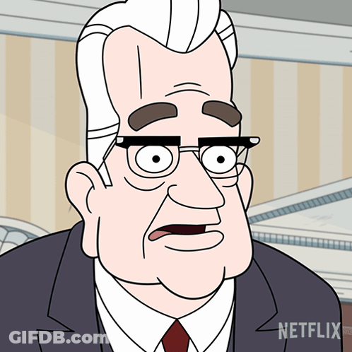 Man In Suit And Tie With Netflix Logo GIF