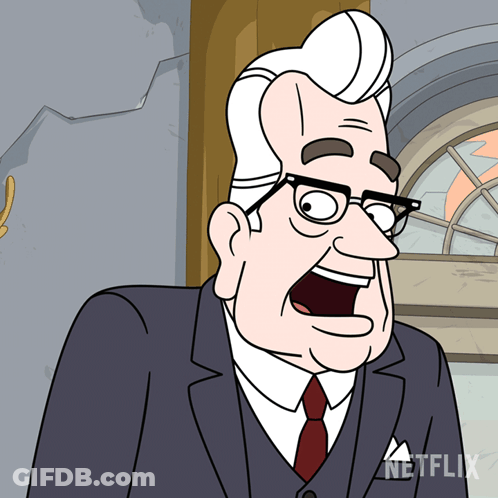 Man In Suit And Tie With Netflix Logo GIF