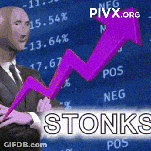 Man In Suit And Tie With Purple Arrow Stonks GIF