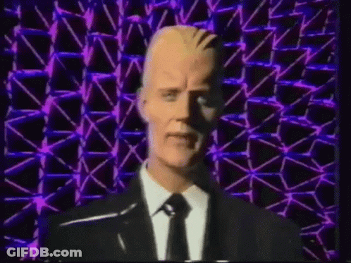 Man In Suit And Tie With Purple Blue Lightning GIF