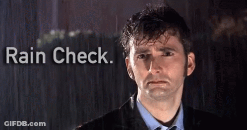 Man In Suit And Tie With Rain Check GIF