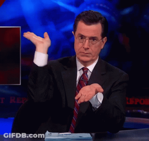 Man In Suit And Tie With Reports Sign GIF