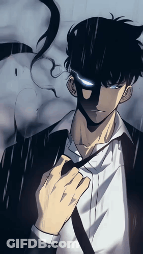 Man In Suit And Tie With Shadow GIF