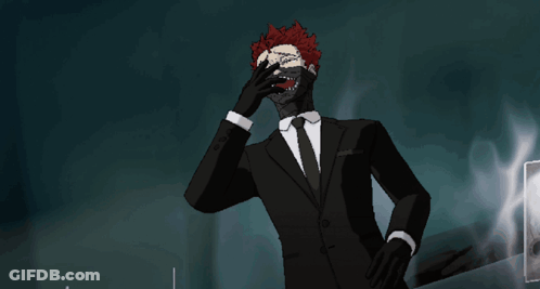 Man In Suit And Tie With Skull Mask GIF