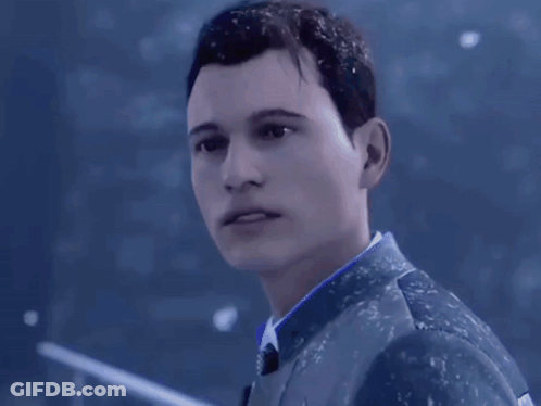 Man In Suit And Tie With Snow GIF