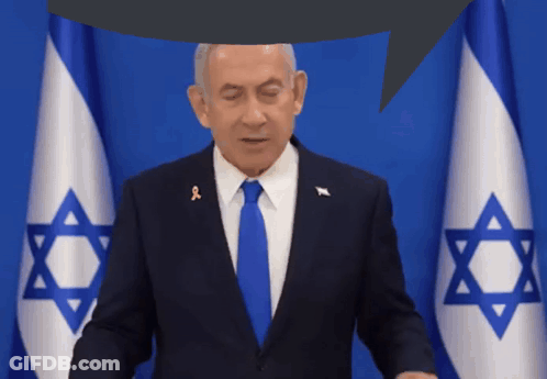 Man In Suit And Tie With Star Of David Flag GIF