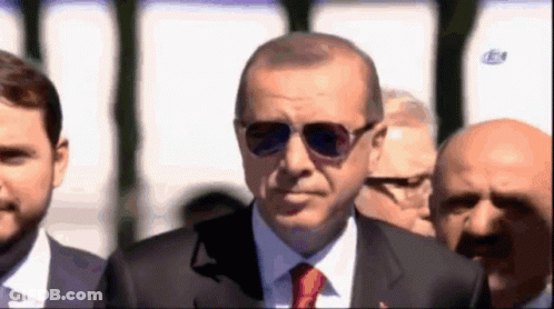Man In Suit And Tie With Sunglasses Before Group GIF