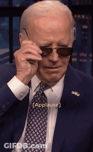 Man In Suit And Tie With Sunglasses Saying Applause GIF