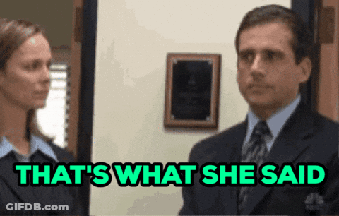 Man In Suit And Tie With What She Said GIF