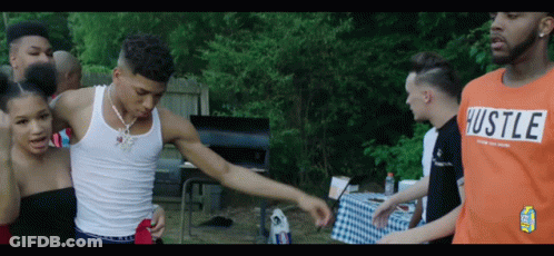 Man In Suit And Tie With Wig GIF