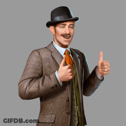Man In Suit And Top Hat Thumbs Up GIF