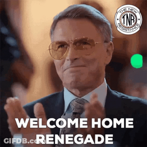 Man In Suit Applauds Welcome Home Renegade GIF