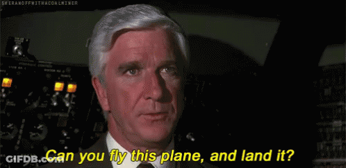Man In Suit Asking Can You Fly Plane GIF