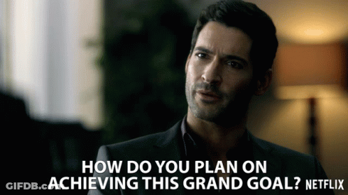 Man In Suit Asking How To Achieve Goal GIF