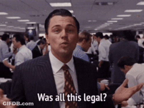 Man In Suit Asking If All This Legal GIF