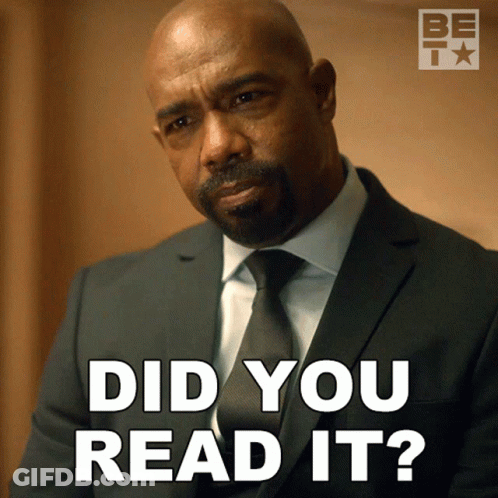 Man In Suit Asking If Read It GIF