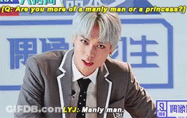 Man In Suit Asking Manly Man Or Princess GIF