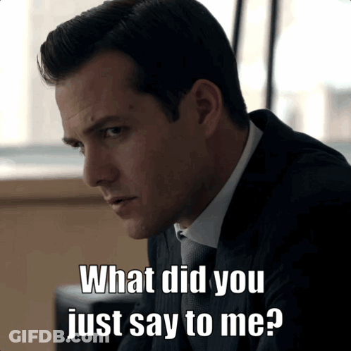 Man In Suit Asking What Did You Say GIF