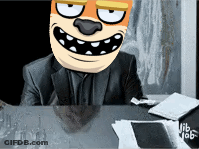 Man In Suit At Desk Jib Job Box GIF