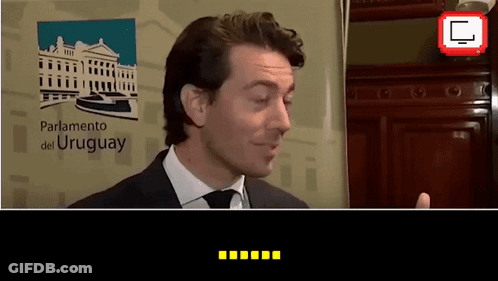 Man In Suit At Parliamento Del Uruguay Sign GIF