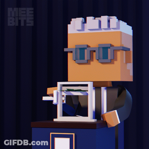 Man In Suit At Podium With Money Falling And Brrr GIF