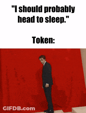 Man In Suit At Red Wall Saying I Should Probably Head To Sleep GIF