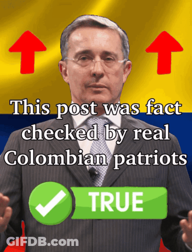 Man In Suit Before Flag Saying This Post Was Fact GIF