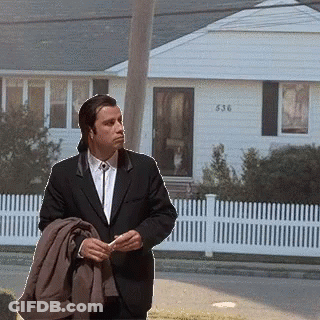 Man In Suit Before House 536 GIF