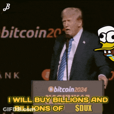 Man In Suit Behind Podium Saying Bitcoin2024 GIF
