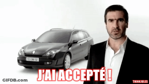 Man In Suit Beside Car Saying J'ai Accepte GIF