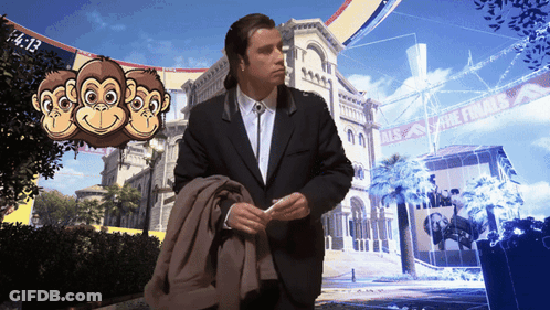 Man In Suit By Finals Sign GIF