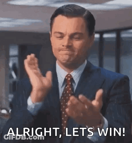 Man In Suit Clapping Alright Let's Win GIF