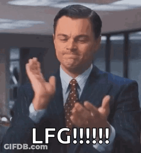 Man In Suit Clapping And Saying LFG GIF