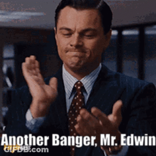 Man In Suit Clapping Another Banger Mr. Edwin GIF