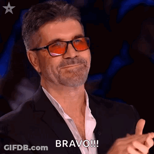 Man In Suit Clapping Bravo GIF