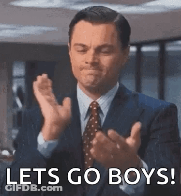 Man In Suit Clapping Saying Lets Go Boys GIF