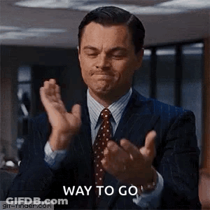Man In Suit Clapping Saying Way To Go GIF