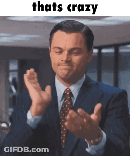 Man In Suit Clapping Thats Crazy GIF